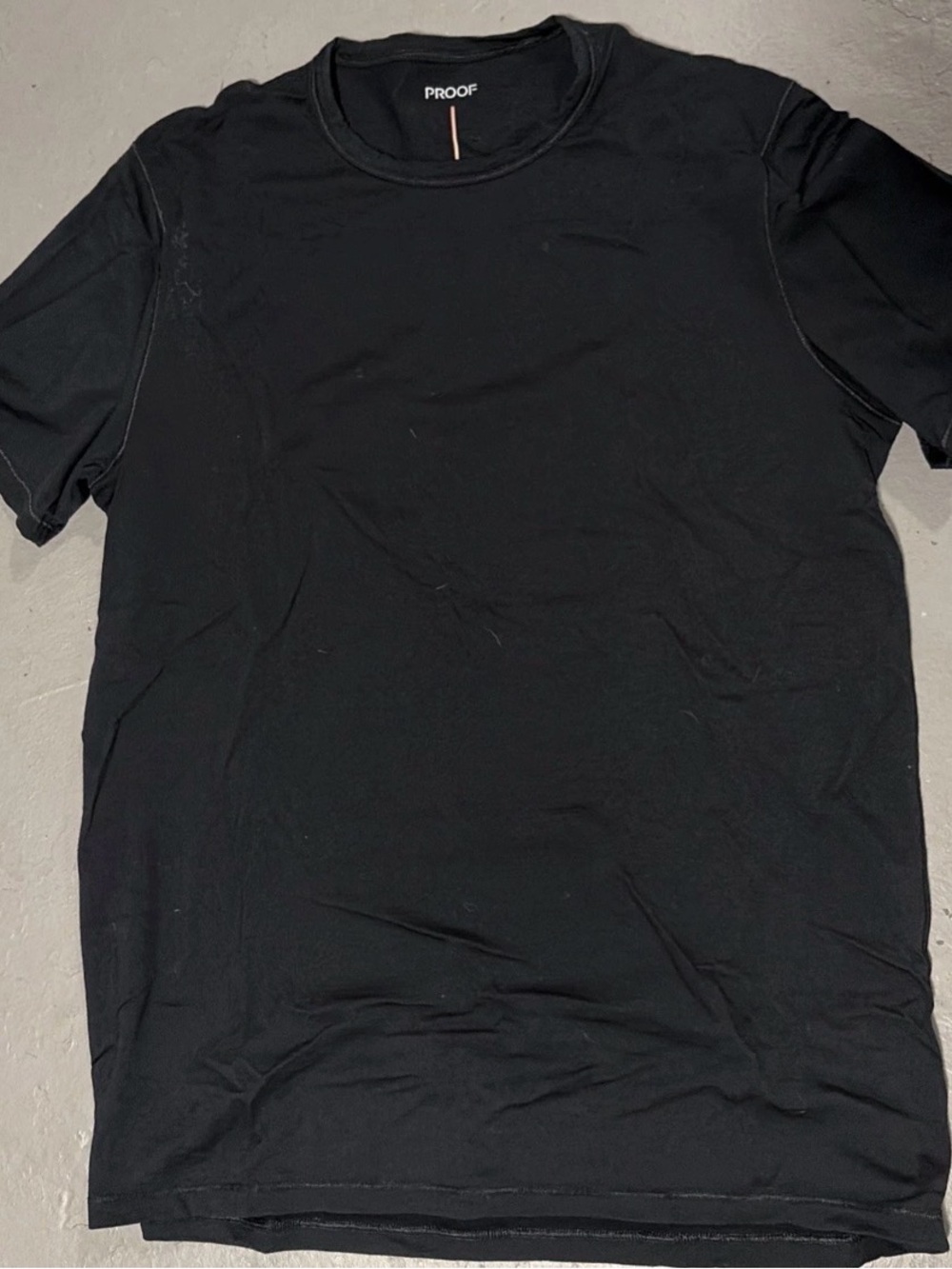 Proof Mens 72-Hour Merino Wool Tee Black Sz M